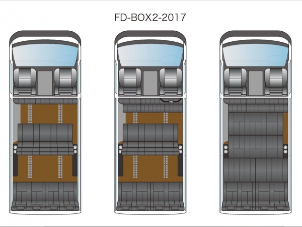 200系ハイエース_ワゴン_GL_車中泊仕様_FDBOX2_シートレイアウト_図