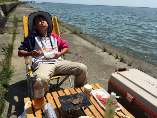 息子_バス釣り_バスフィッシング_霞ヶ浦_本湖_バーベキュー_BBQ_ヨコザワテッパン_美味い_満足