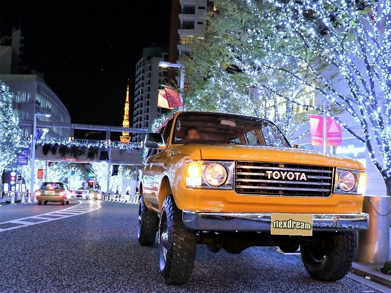 クリスマスイブの夜なので…ランクル カスタムデモカーと東京のイルミネーションをご覧ください♪