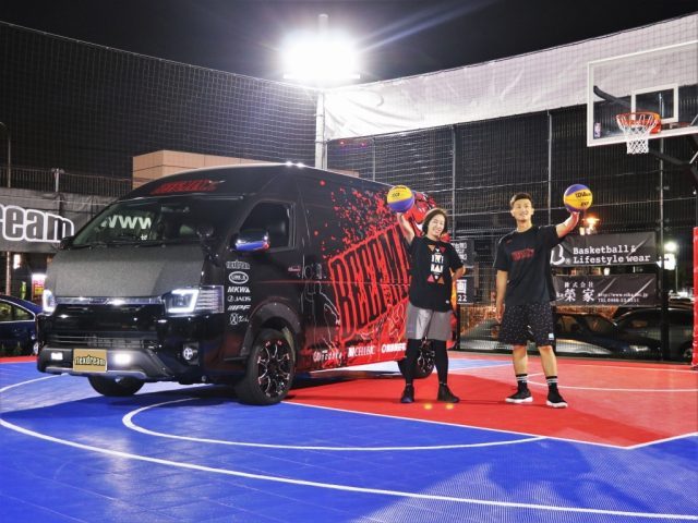 3×3バスケットボール BEEFMAN 野呂竜比人 前田有香 日本代表 ハイエース カスタム Bコート