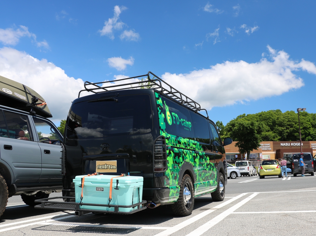 GO OUT CAMP in 猪苗代@天神浜オートキャンプ場にハイエース車中泊仕様 