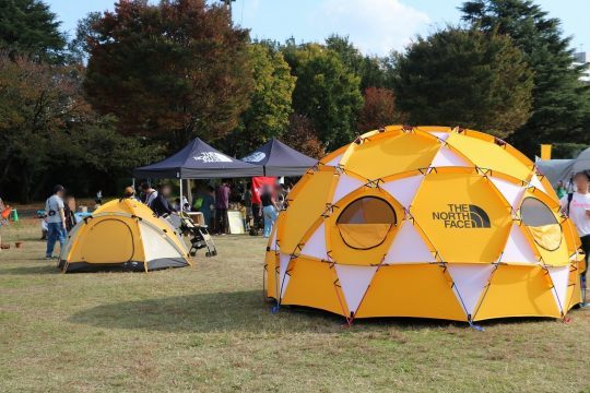 ノースフェイス メータードーム テント アウトドアフェスティバル_イマタマフェスティバル 昭和記念公園