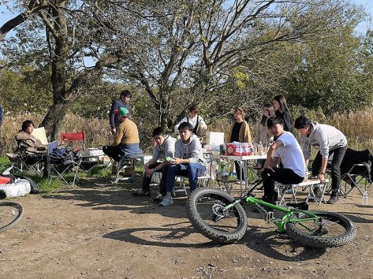 利根川 オフロードコース アウトドア BBQ バーベキューを堪能