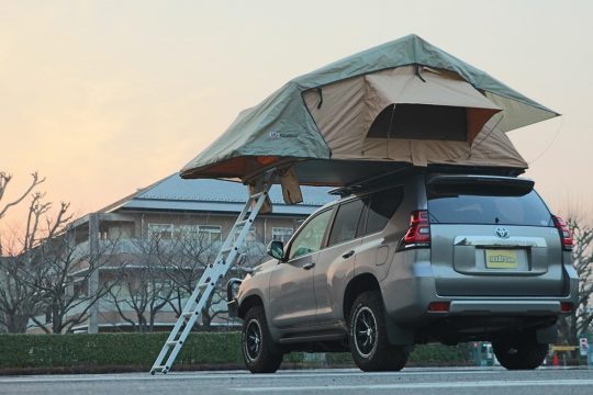 arbルーフトップテント展開 ランクル150プラド アウトドアカスタム オートキャンプ