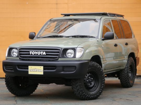 ランクル100丸目乾燥FD-classic_ARB4x4フラットルーフラック_2インチリフトアップ