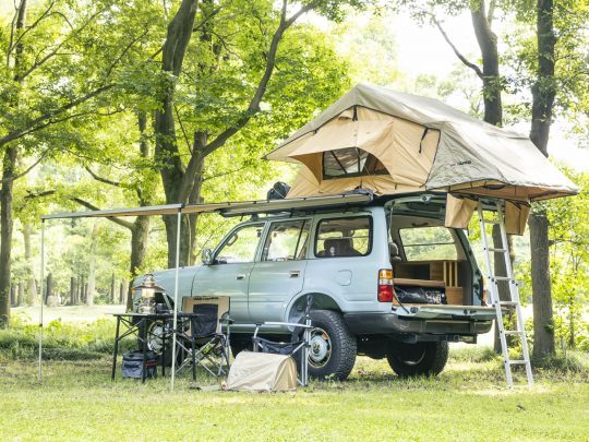 sotoajito_ソトアジト_葛西臨海公園_ランクル80_FD-classic_ARB4x4_ルーフトップテント_サイドオーニング_flexdream