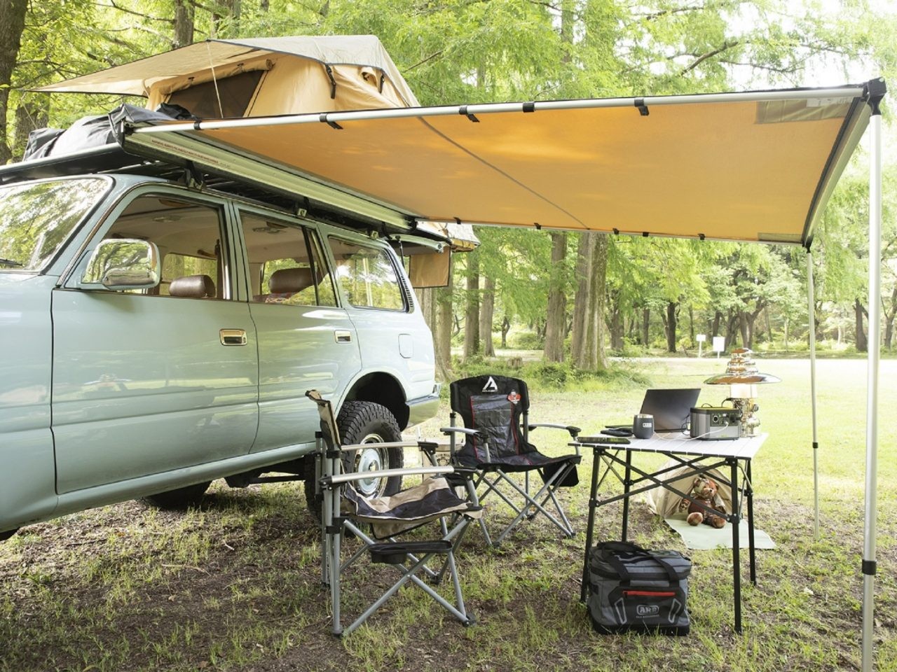 tokyooutsidefestival_東京アウトサイドフェスティバル_昭和記念公園_ランクル80_FD-classic_ARB4x4_サイドオーニング_flexdream