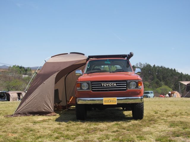 青葉山公園-OUTDOORPARKinAOBAYAMA-ランクル80-FDclassic86-ARB4x4-ルーフラック-カーサイドタープ-flexdream