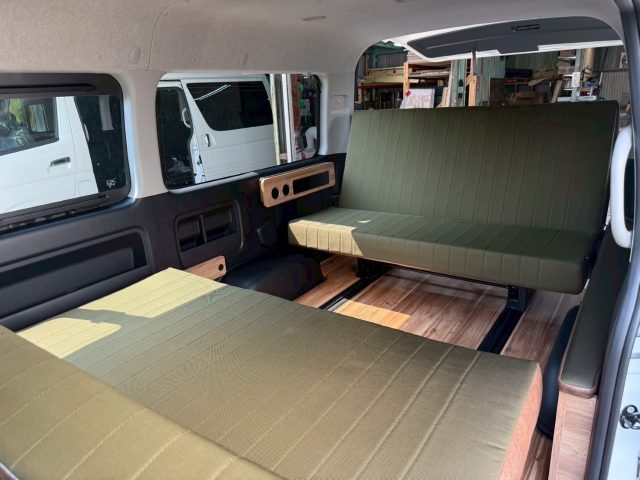 ALL関東キャンピングカーフェア-Gメッセ群馬-イベント限定特選車-ハイエース-ワゴンGL-MONOBOXH02-丸目フェイス-FD-classic-対面式シートアレンジ-flexdream