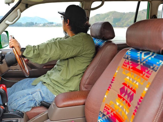 TSUMUGUMIXFESTIVAL-イオンモールむさし村山-つむぐ広場-ランクル80-丸目換装-FD-classic86-ペンドルトンシートカバー-flexdream