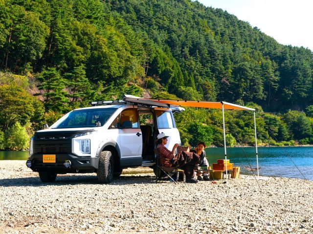 カーポートマルゼン東大阪-プラスカスタムフェス-MKW-デリカD5-ARB4x4-サイドオーニング-アウトドアカスタム-flexdream