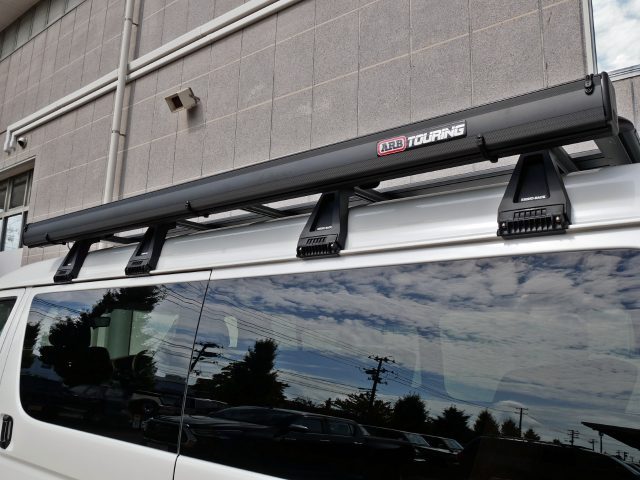 東北キャンピングカーフェア-夢メッセみやぎ-ハイエース-丸目ハイエース-FDclassic-MONOBOXH02-特選車-ARB4x4-サイドオーニング-flexdream