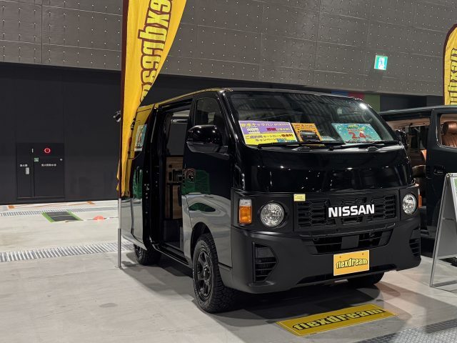 日産車フェア-キャラバン-丸目フェイス-FDclassic-車中泊できる街乗り仕様車-FDBOXV11-flexdream