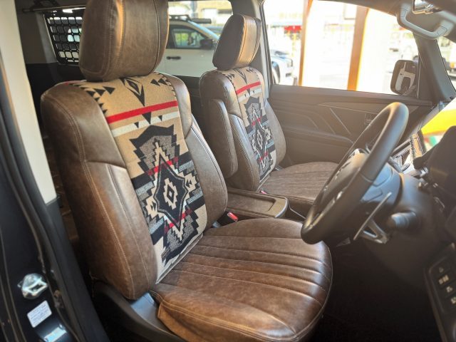 デリカD5-新型デリカD5-コンプリートパッケージ-ジャパンキャンピングカーショー-PENDLETONコラボシートカバー-flexdream