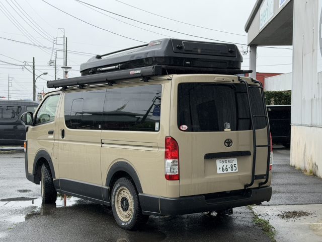 フィールドスタイル-FIELDSTYLE-ハイエース-ナローバン-MONOBOXH01-8ナンバー-8人乗り-ARB4x4ルーフトップテント-flexdream