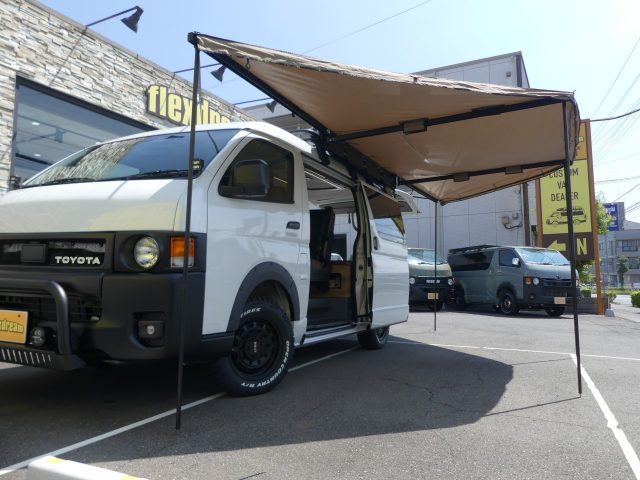 福島トヨペット_ハイエースフェア_ハイエース_丸目ハイエース_FDclassic_車中泊できる街乗り仕様車_FDBOXW09_RHINORACK_BATWING180オーニング_flexdream